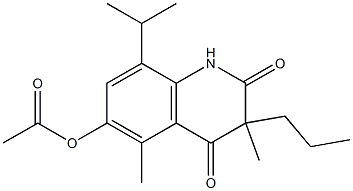 6-Acetyloxy-8-isopropyl-3,5-dimethyl-3-propylquinoline-2,4(1H,3H)-dione Struktur