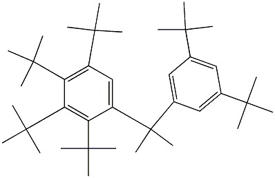 2-(2,3,4,5-Tetra-tert-butylphenyl)-2-(3,5-di-tert-butylphenyl)propane Struktur