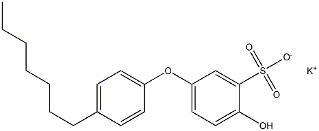 4-Hydroxy-4'-heptyl[oxybisbenzene]-3-sulfonic acid potassium salt Struktur