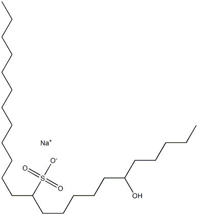 6-Hydroxytetracosane-12-sulfonic acid sodium salt Struktur