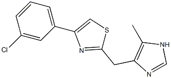 4-(3-Chlorophenyl)-2-(5-methyl-1H-imidazol-4-ylmethyl)thiazole Struktur