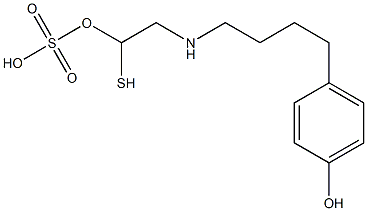 2-[4-(p-Hydroxyphenyl)butyl]aminoethanethiol 1-sulfate Struktur