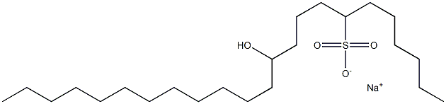 11-Hydroxytricosane-7-sulfonic acid sodium salt Struktur