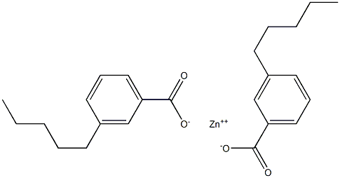 Bis(3-pentylbenzoic acid)zinc salt Struktur