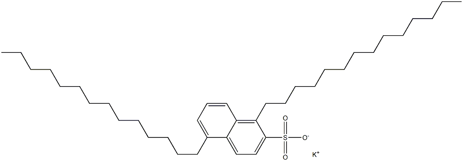 1,5-Ditetradecyl-2-naphthalenesulfonic acid potassium salt Struktur