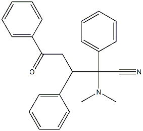 2,3,5-Triphenyl-2-dimethylamino-5-oxovaleronitrile Struktur