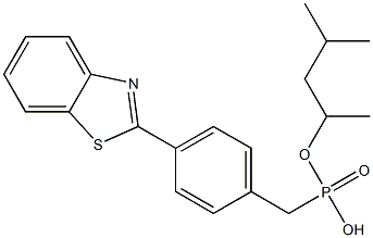 4-(2-Benzothiazolyl)phenylmethylphosphonic acid isobutylethyl ester Struktur