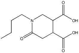 1-Butyl-6-oxo-3,4-piperidinedicarboxylic acid Struktur