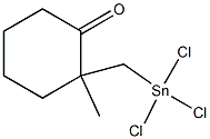 2-Methyl-2-[(trichlorostannyl)methyl]-1-cyclohexanone Struktur