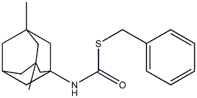 (3,5-Dimethyladamantan-1-yl)thiocarbamic acid S-benzyl ester Struktur