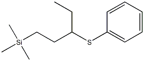 Trimethyl(3-phenylthiopentyl)silane Struktur