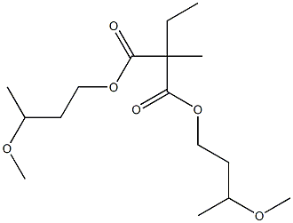 Ethylmethylmalonic acid bis(3-methoxybutyl) ester Struktur