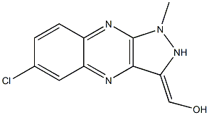 6-Chloro-2,3-dihydro-3-hydroxymethylene-1-methyl-1H-pyrazolo[3,4-b]quinoxaline Struktur