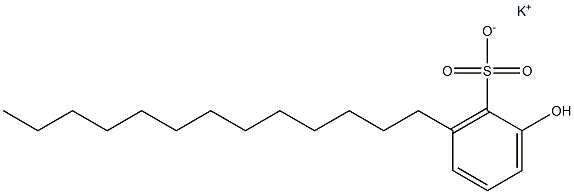 2-Hydroxy-6-tridecylbenzenesulfonic acid potassium salt Struktur