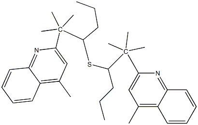 2-Methyl-2-(4-methyl-2-quinolinyl)propyl(2,2-dimethylethyl) sulfide Struktur