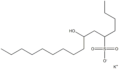 7-Hydroxyhexadecane-5-sulfonic acid potassium salt Struktur