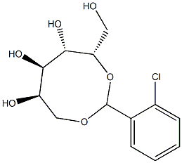 2-O,6-O-(2-Chlorobenzylidene)-D-glucitol Struktur