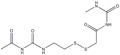 1-Acetyl-3-[2-[[(3-methylureido)carbonylmethyl]dithio]ethyl]urea Struktur