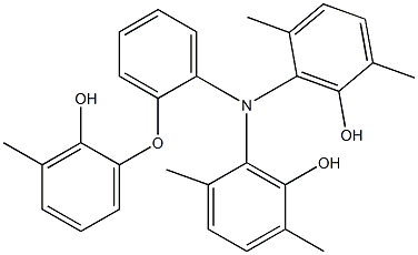 N,N-Bis(6-hydroxy-2,5-dimethylphenyl)-2-(2-hydroxy-3-methylphenoxy)benzenamine Struktur