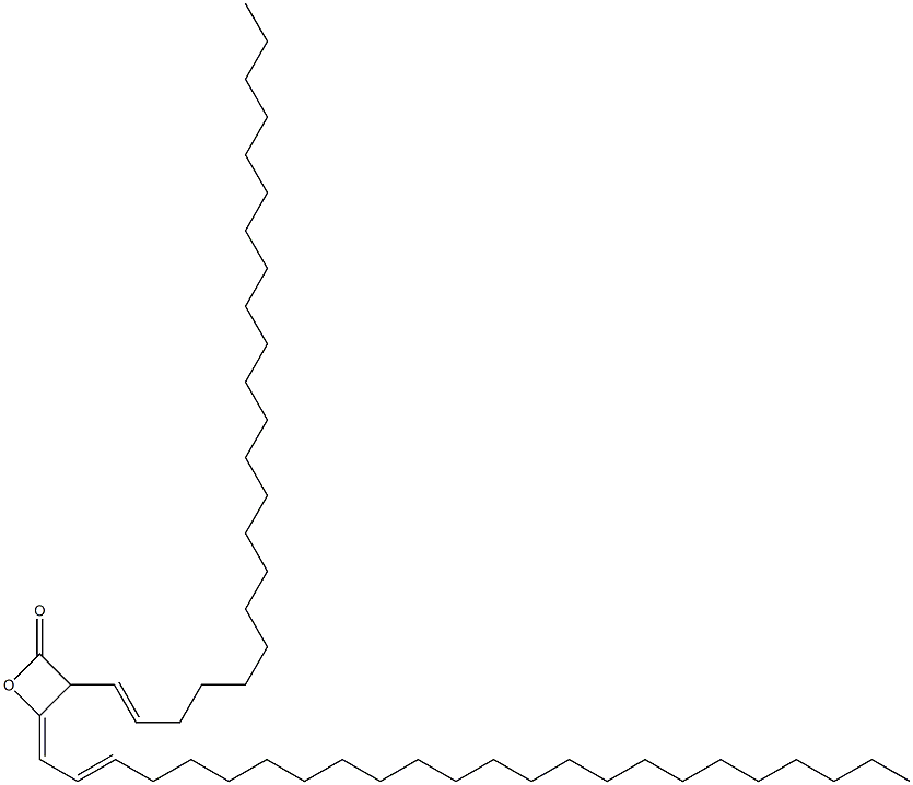 3-(1-Tricosenyl)-4-(2-tetracosen-1-ylidene)oxetan-2-one Struktur