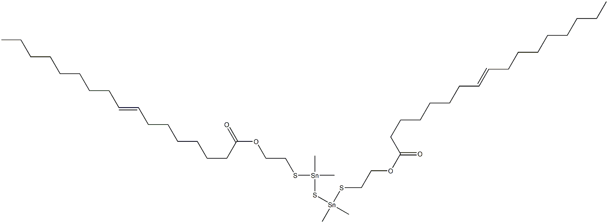 Bis[dimethyl[[2-(7-hexadecenylcarbonyloxy)ethyl]thio]stannyl] sulfide Struktur