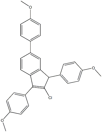 2-Chloro-1,3,6-tris(4-methoxyphenyl)-1H-indene Struktur