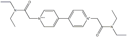 1,1'-Bis(diethylcarbamoylmethyl)[4,4'-bipyridine]-1,1'-diium Struktur