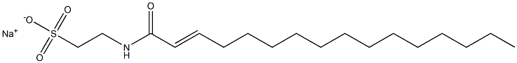 N-(2-Hexadecenoyl)taurine sodium salt Struktur