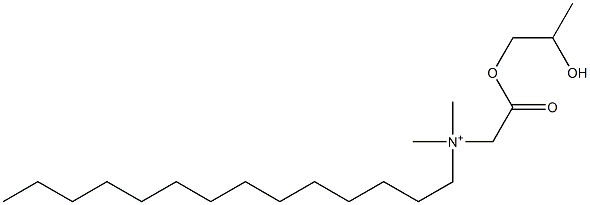 N-[(2-Hydroxypropoxy)carbonylmethyl]-N,N-dimethyl-1-tetradecanaminium Struktur