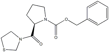 (2R)-2-[(Thiazolidin-3-yl)carbonyl]pyrrolidine-1-carboxylic acid benzyl ester Struktur