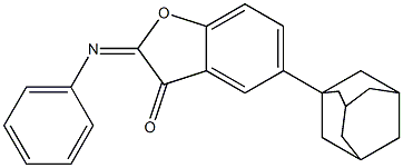 2-Phenylimino-5-(1-adamantyl)benzofuran-3(2H)-one Struktur