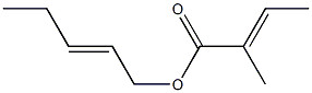 (E)-2-Methyl-2-butenoic acid 2-pentenyl ester Struktur