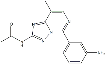 2-Acetylamino-5-[3-aminophenyl]-8-methyl[1,2,4]triazolo[1,5-c]pyrimidine Struktur