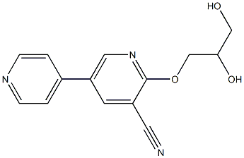 2-(2,3-Dihydroxypropoxy)-5-(4-pyridinyl)pyridine-3-carbonitrile Struktur