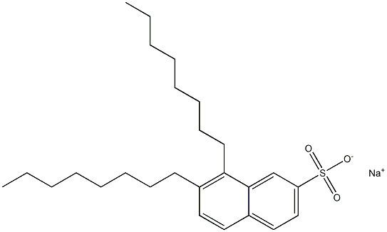 7,8-Dioctyl-2-naphthalenesulfonic acid sodium salt Struktur