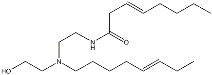 N-[2-[N-(2-Hydroxyethyl)-N-(5-octenyl)amino]ethyl]-3-octenamide Struktur