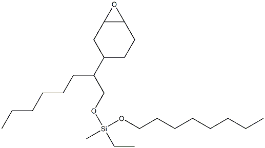 2-(3,4-Epoxycyclohexan-1-yl)ethylmethyldi(octyloxy)silane Struktur