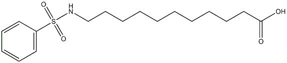 11-(Phenylsulfonylamino)undecanoic acid Struktur