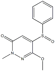 6-Methoxy-2-methyl-5-(phenylsulfinyl)pyridazin-3(2H)-one Struktur