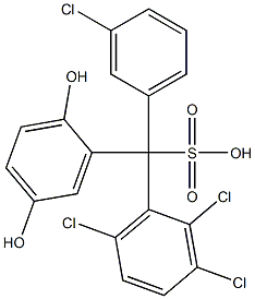 (3-Chlorophenyl)(2,3,6-trichlorophenyl)(2,5-dihydroxyphenyl)methanesulfonic acid Struktur