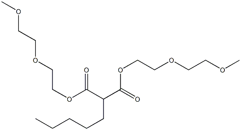 Hexane-1,1-dicarboxylic acid bis[2-(2-methoxyethoxy)ethyl] ester Struktur