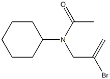 N-Cyclohexyl-N-(2-bromoallyl)acetamide Struktur