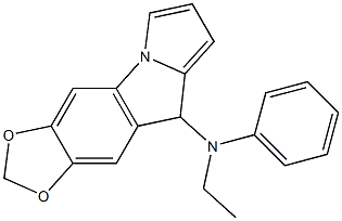 6,7-(Methylenebisoxy)-N-ethyl-N-phenyl-9H-pyrrolo[1,2-a]indol-9-amine Struktur