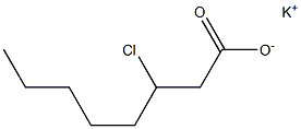 3-Chlorooctanoic acid potassium salt Struktur