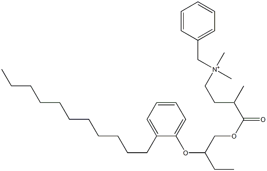 N,N-Dimethyl-N-benzyl-N-[3-[[2-(2-undecylphenyloxy)butyl]oxycarbonyl]butyl]aminium Struktur