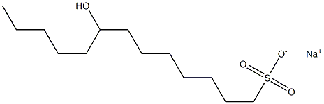 8-Hydroxytridecane-1-sulfonic acid sodium salt Struktur