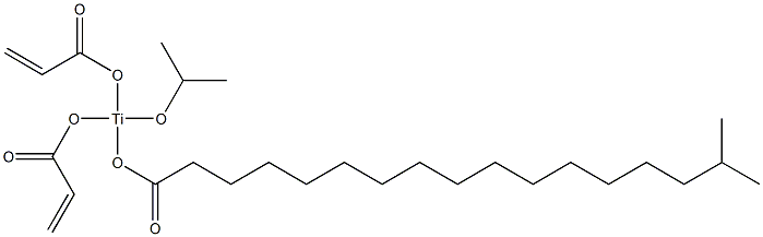 Bis(acryloyloxy)isopropoxy(1-oxo-16-methylheptadecyloxy)titanium(IV) Struktur