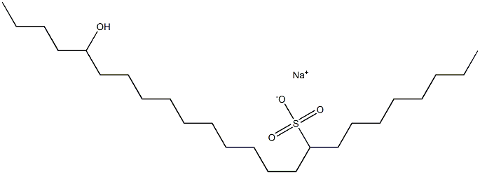 20-Hydroxytetracosane-9-sulfonic acid sodium salt Struktur