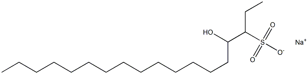 4-Hydroxyoctadecane-3-sulfonic acid sodium salt Struktur