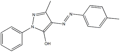 3-Methyl-1-phenyl-4-(p-tolylazo)-1H-pyrazol-5-ol Struktur